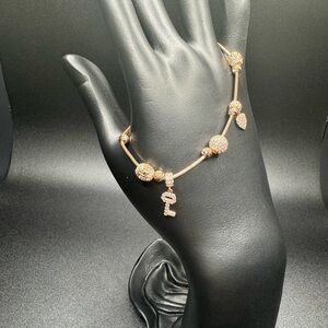 14k rose gold bracelet with Swarovski Crystal